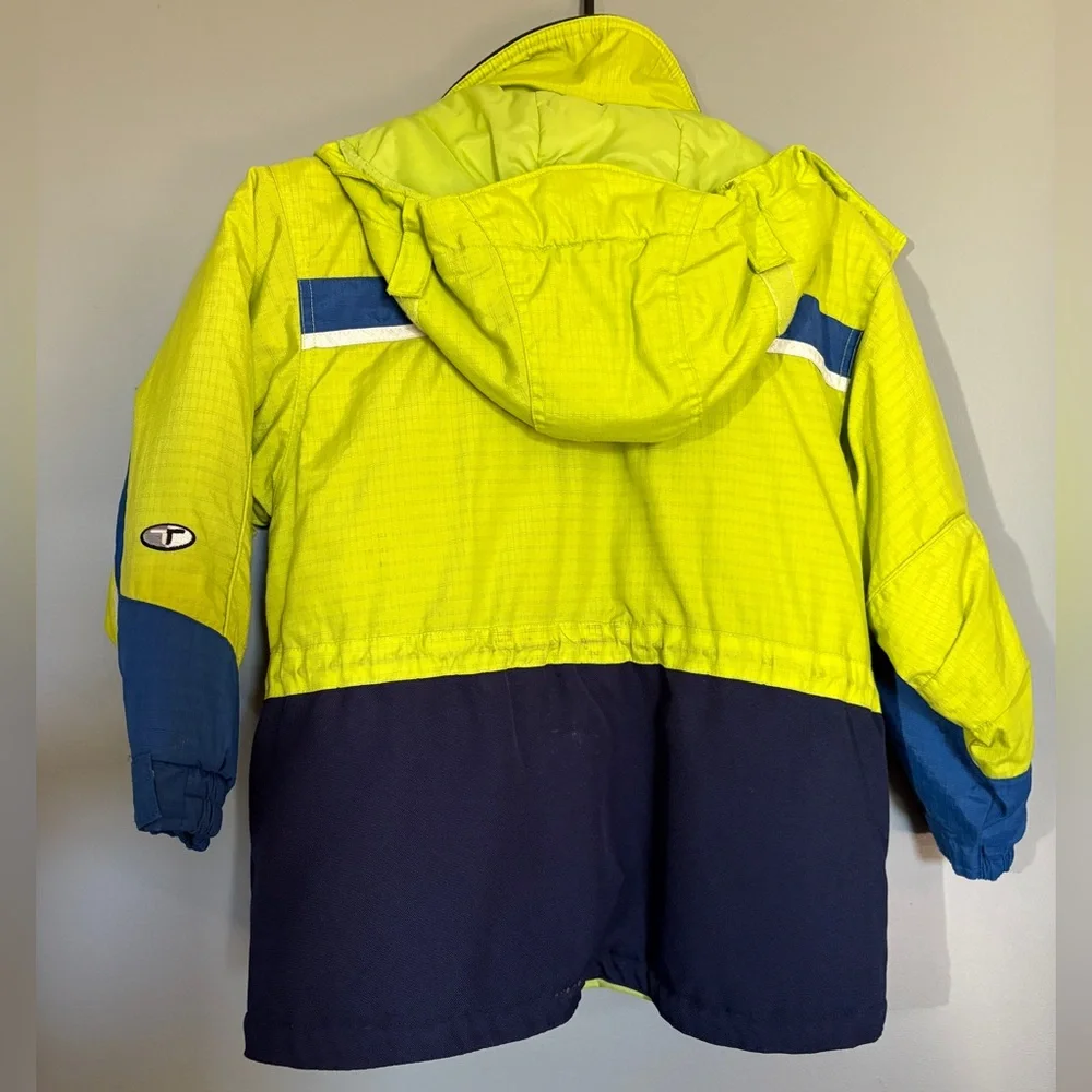 Columbia Kids' Lime and Navy Puffer Jacket Cabincore Winter Skiing